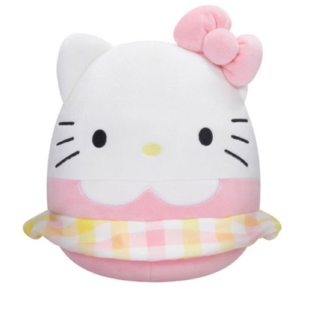 Squishmallows Hello Kitty Sanrio 8" Easter Pastel Gingham Plush Toy